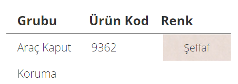 Unifol 9362 Araç Kaput Koruma Folyosu