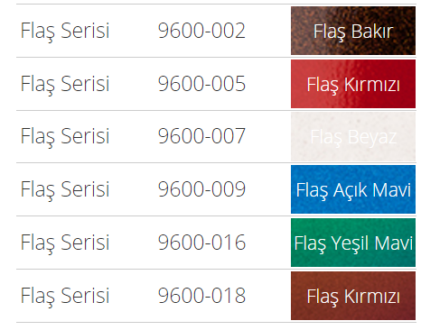 Unifol 9600 Flaş Cast Seri