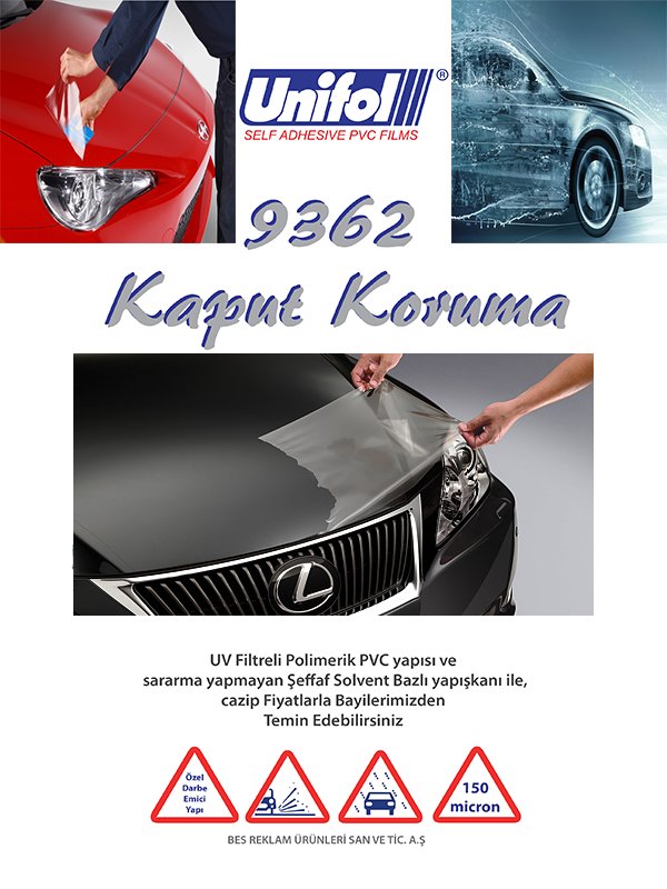 Unifol 9362 Araç Kaput Koruma Folyosu